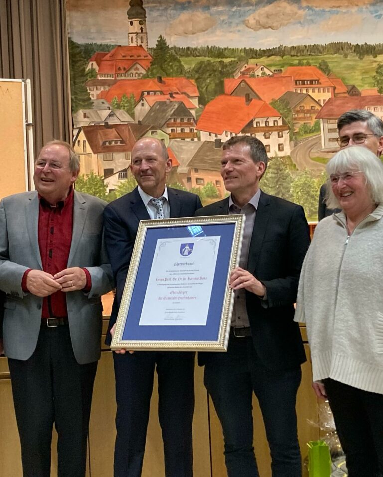 Verleihung der Ehrenbürgerwürde an Herr Prof. Rosa in Grafenhausen